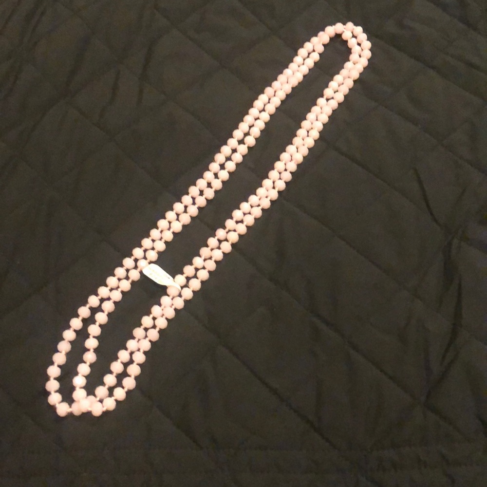 Long opal pink necklace